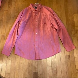 Chaps Men’s Size Large Pink Long Sleeve Shirt Business Work